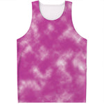 Pink Tie Dye Print Men's Tank Top