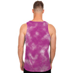 Pink Tie Dye Print Men's Tank Top