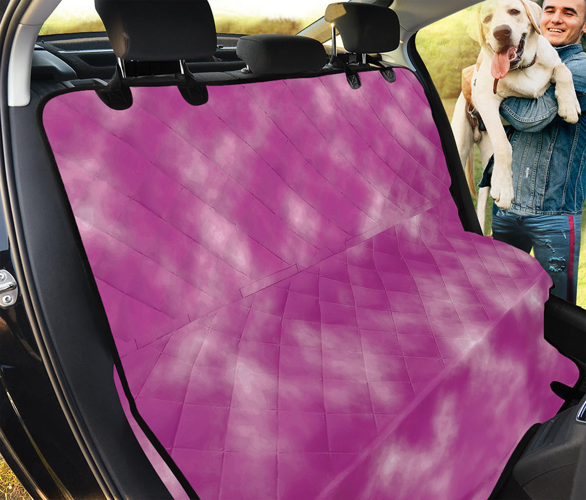 Pink Tie Dye Print Pet Car Back Seat Cover