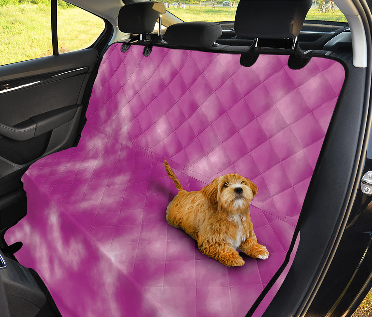 Pink Tie Dye Print Pet Car Back Seat Cover