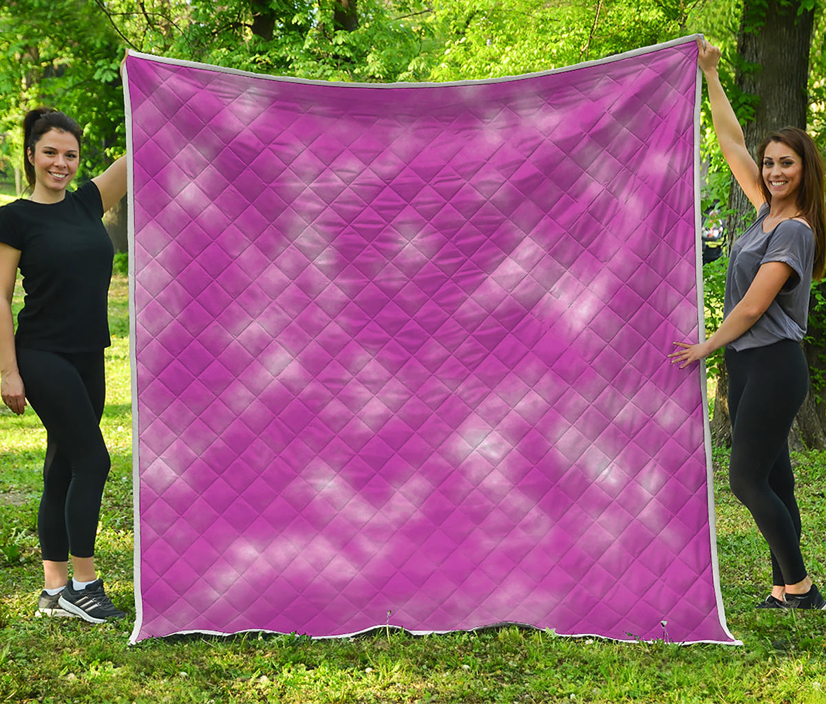 Pink Tie Dye Print Quilt