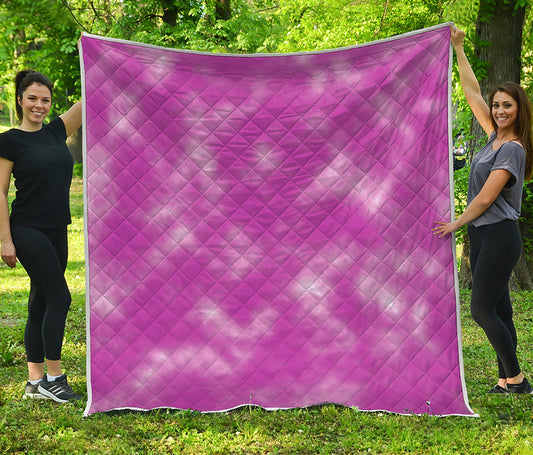 Pink Tie Dye Print Quilt