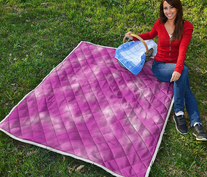 Pink Tie Dye Print Quilt