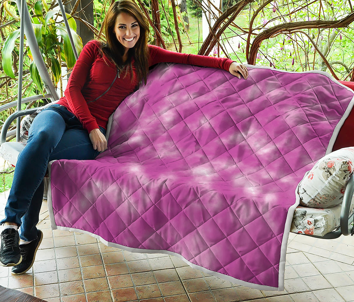 Pink Tie Dye Print Quilt