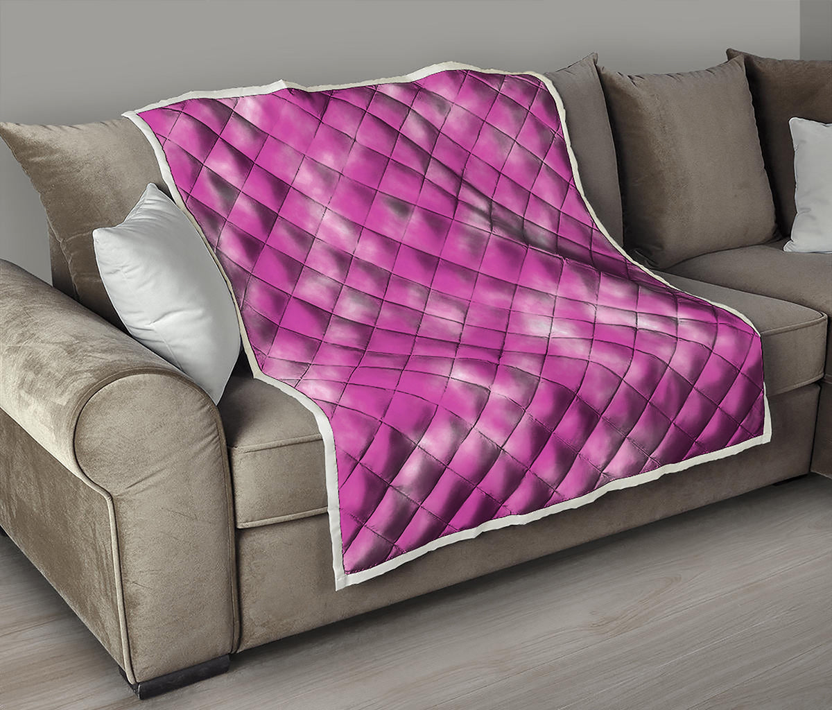 Pink Tie Dye Print Quilt