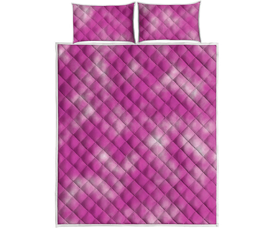 Pink Tie Dye Print Quilt Bed Set