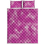 Pink Tie Dye Print Quilt Bed Set