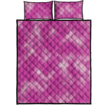 Pink Tie Dye Print Quilt Bed Set