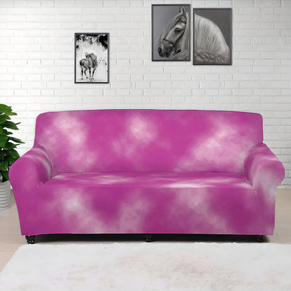 Pink Tie Dye Print Sofa Cover
