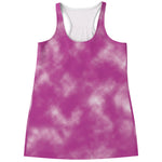 Pink Tie Dye Print Women's Racerback Tank Top