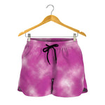 Pink Tie Dye Print Women's Shorts