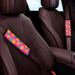 Pink Tropical Banana Pattern Print Car Seat Belt Covers