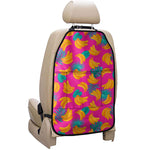 Pink Tropical Banana Pattern Print Car Seat Organizers