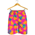 Pink Tropical Banana Pattern Print Men's Shorts