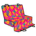 Pink Tropical Banana Pattern Print Pet Car Back Seat Cover