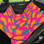 Pink Tropical Banana Pattern Print Pet Car Back Seat Cover
