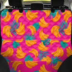 Pink Tropical Banana Pattern Print Pet Car Back Seat Cover
