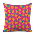 Pink Tropical Banana Pattern Print Pillow Cover