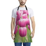 Pink Tulip Print Apron