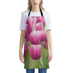 Pink Tulip Print Apron