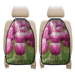 Pink Tulip Print Car Seat Organizers