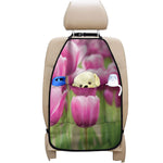 Pink Tulip Print Car Seat Organizers