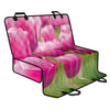 Pink Tulip Print Pet Car Back Seat Cover