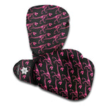 Pink Tyrannosaurus Fossil Pattern Print Boxing Gloves