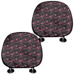 Pink Tyrannosaurus Fossil Pattern Print Car Headrest Covers