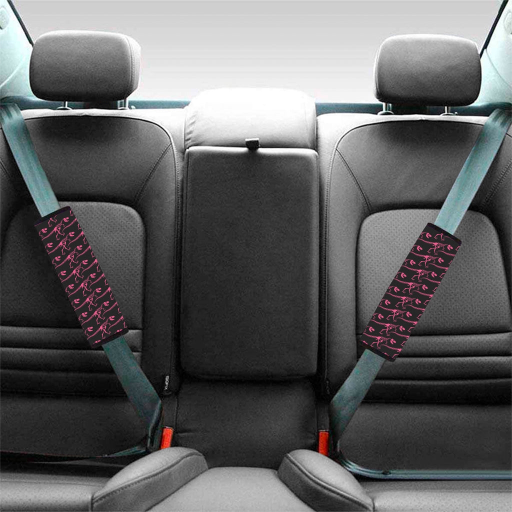 Pink Tyrannosaurus Fossil Pattern Print Car Seat Belt Covers