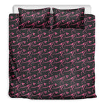 Pink Tyrannosaurus Fossil Pattern Print Duvet Cover Bedding Set