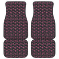 Pink Tyrannosaurus Fossil Pattern Print Front and Back Car Floor Mats