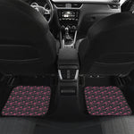 Pink Tyrannosaurus Fossil Pattern Print Front and Back Car Floor Mats
