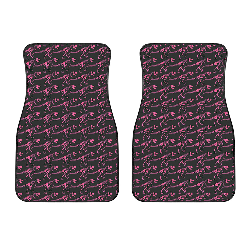 Pink Tyrannosaurus Fossil Pattern Print Front Car Floor Mats