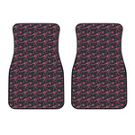 Pink Tyrannosaurus Fossil Pattern Print Front Car Floor Mats