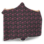 Pink Tyrannosaurus Fossil Pattern Print Hooded Blanket