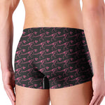 Pink Tyrannosaurus Fossil Pattern Print Men's Boxer Briefs