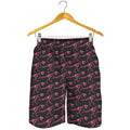 Pink Tyrannosaurus Fossil Pattern Print Men's Shorts