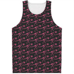 Pink Tyrannosaurus Fossil Pattern Print Men's Tank Top
