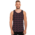 Pink Tyrannosaurus Fossil Pattern Print Men's Tank Top