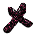 Pink Tyrannosaurus Fossil Pattern Print Muay Thai Shin Guard