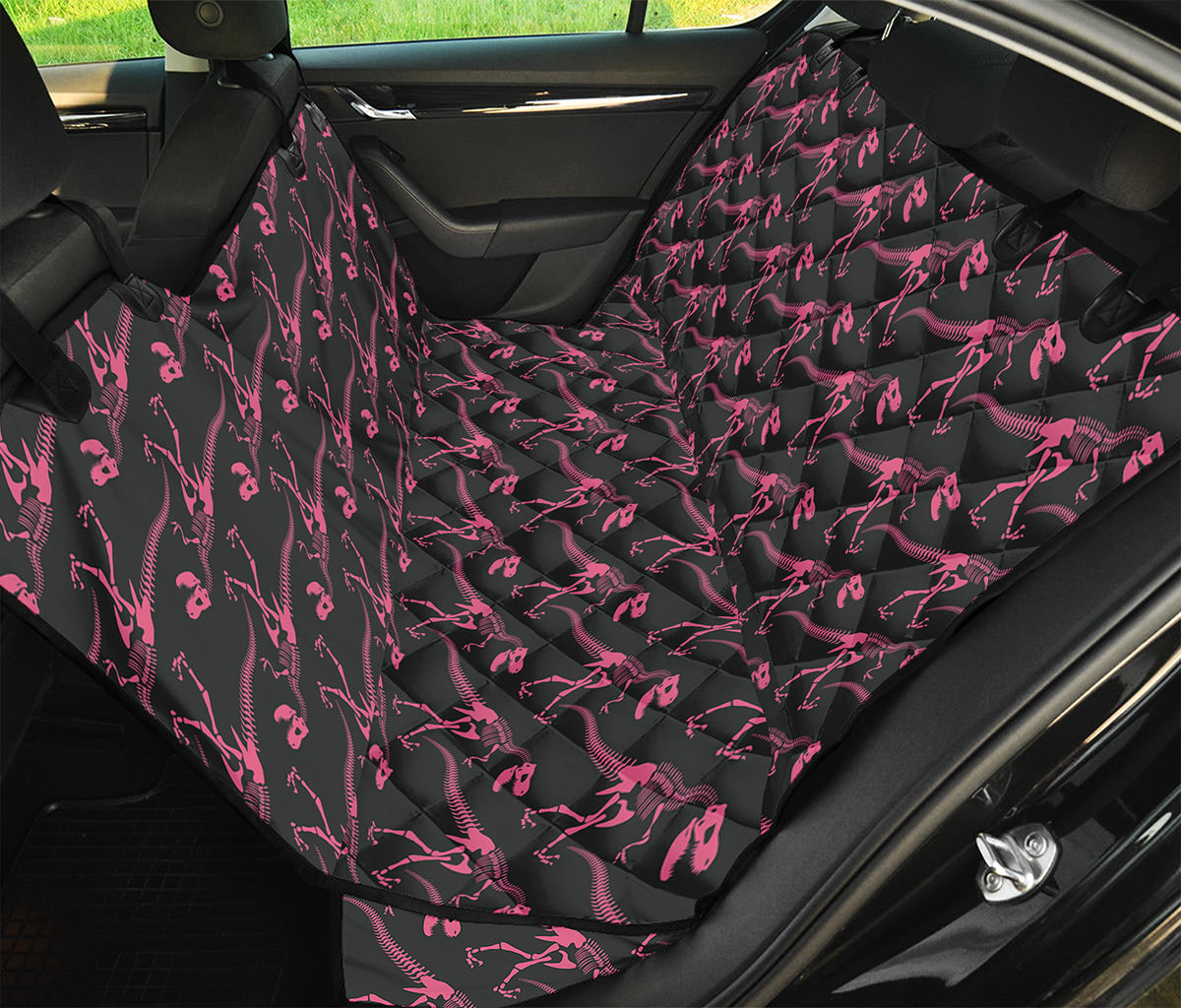 Pink Tyrannosaurus Fossil Pattern Print Pet Car Back Seat Cover