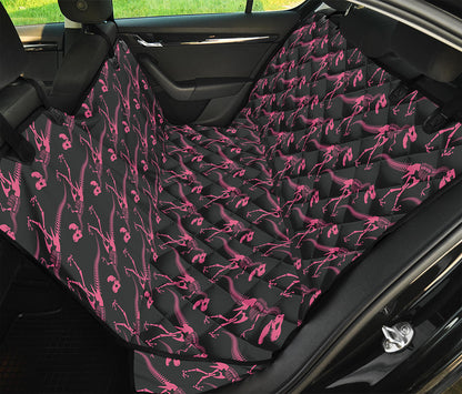 Pink Tyrannosaurus Fossil Pattern Print Pet Car Back Seat Cover