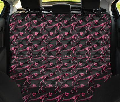 Pink Tyrannosaurus Fossil Pattern Print Pet Car Back Seat Cover