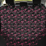Pink Tyrannosaurus Fossil Pattern Print Pet Car Back Seat Cover