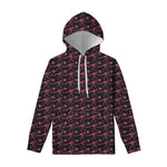Pink Tyrannosaurus Fossil Pattern Print Pullover Hoodie