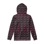 Pink Tyrannosaurus Fossil Pattern Print Pullover Hoodie