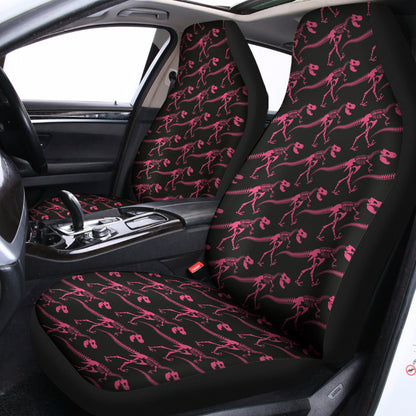 Pink Tyrannosaurus Fossil Pattern Print Universal Fit Car Seat Covers