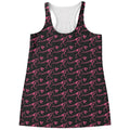 Pink Tyrannosaurus Fossil Pattern Print Women's Racerback Tank Top