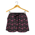Pink Tyrannosaurus Fossil Pattern Print Women's Shorts